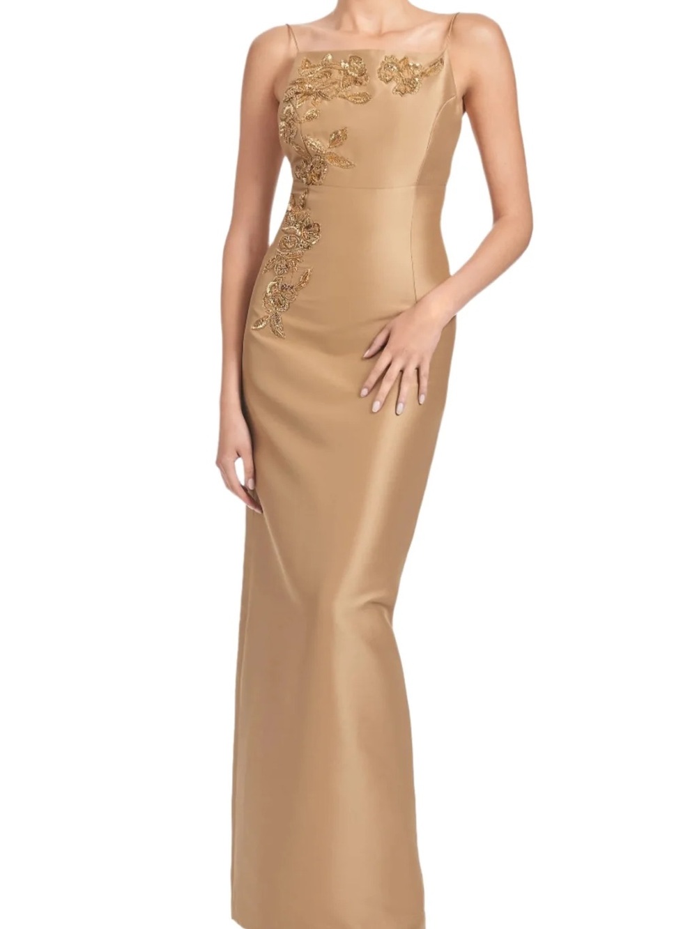 NWT - Sachin + Babi Embellished Pryce Gown in Chestnut Gold - Size 0 *NWT*